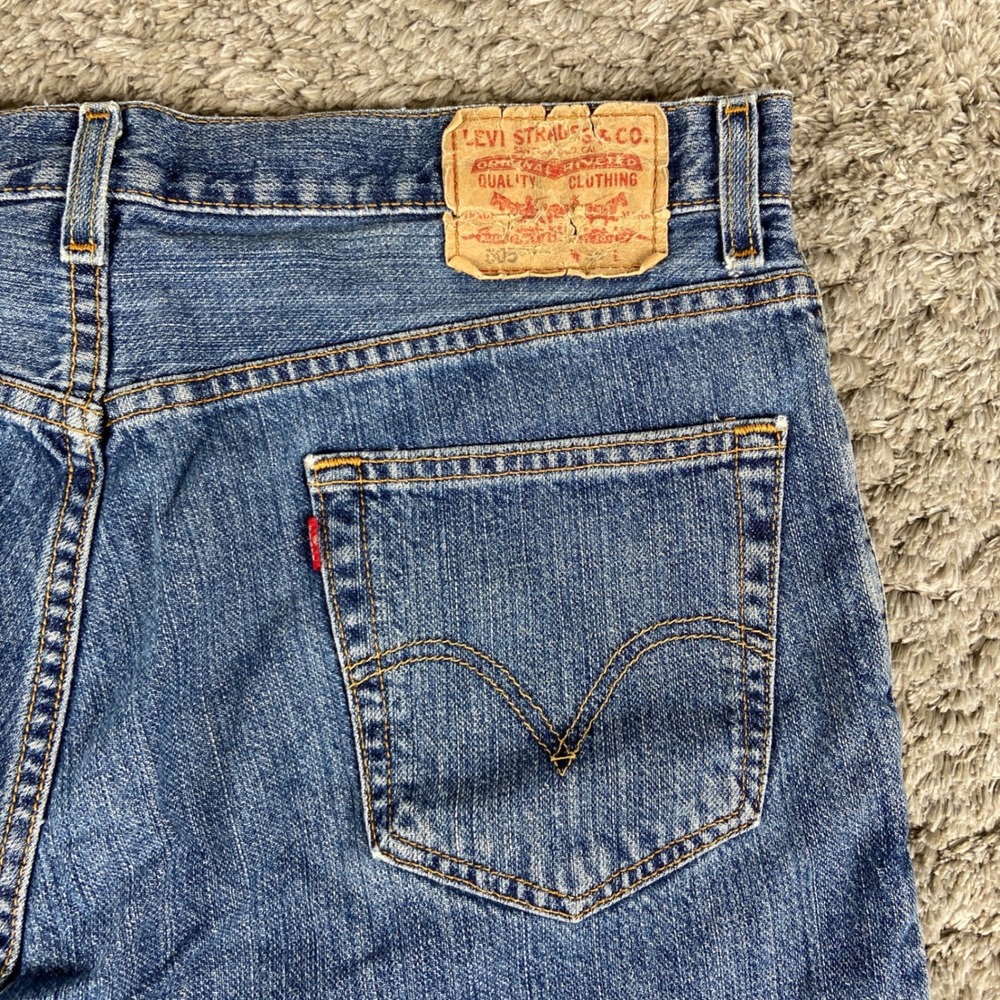 Vintage Levi's 505 Jorts Mens 36 Blue Denim Jean Shorts Regular Fit Cotton‎ Y2k